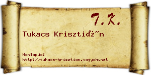 Tukacs Krisztián névjegykártya