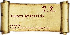 Tukacs Krisztián névjegykártya